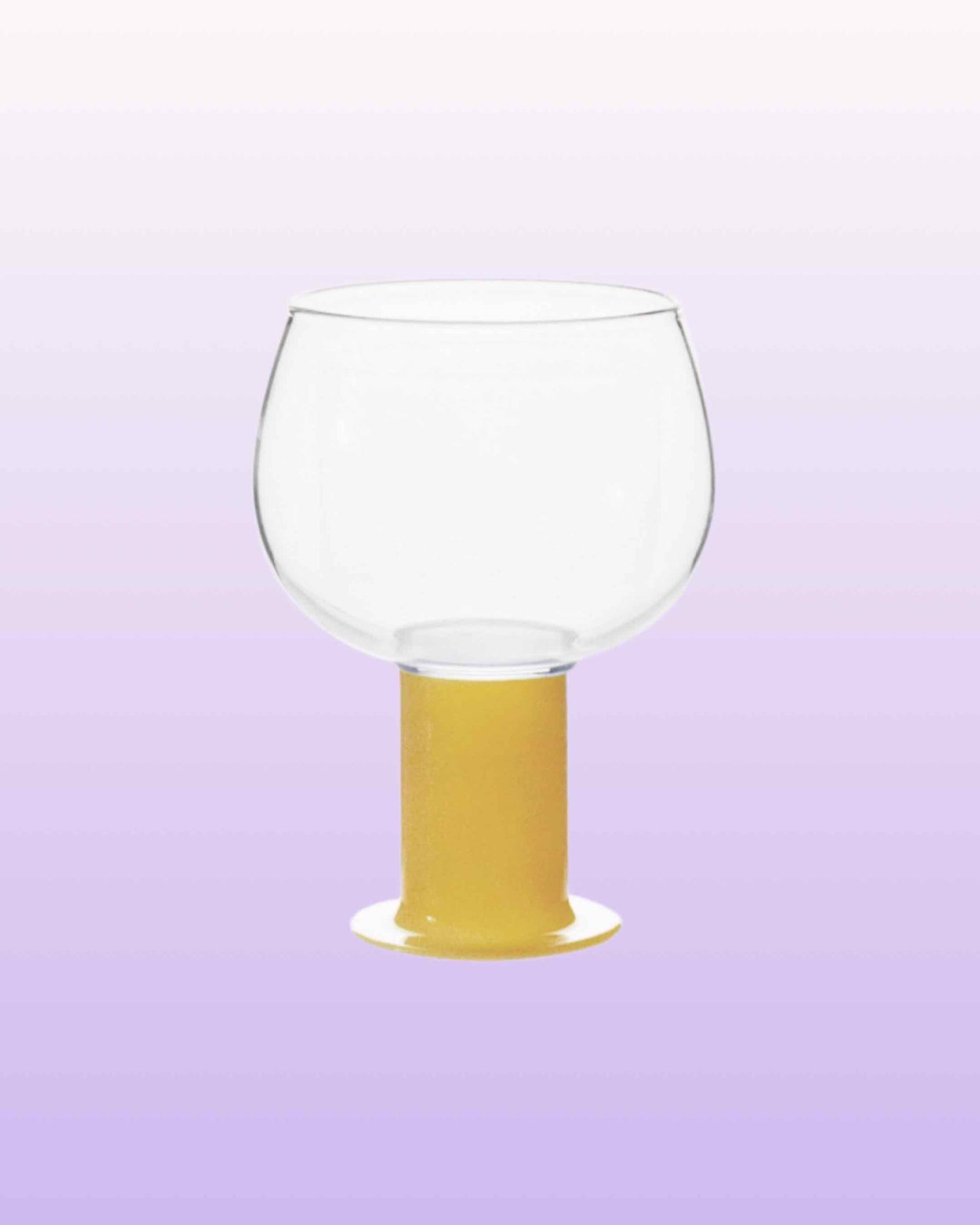 Handblown Chubby Coloured Wine Cocktail Glasses: Mango / Medium
