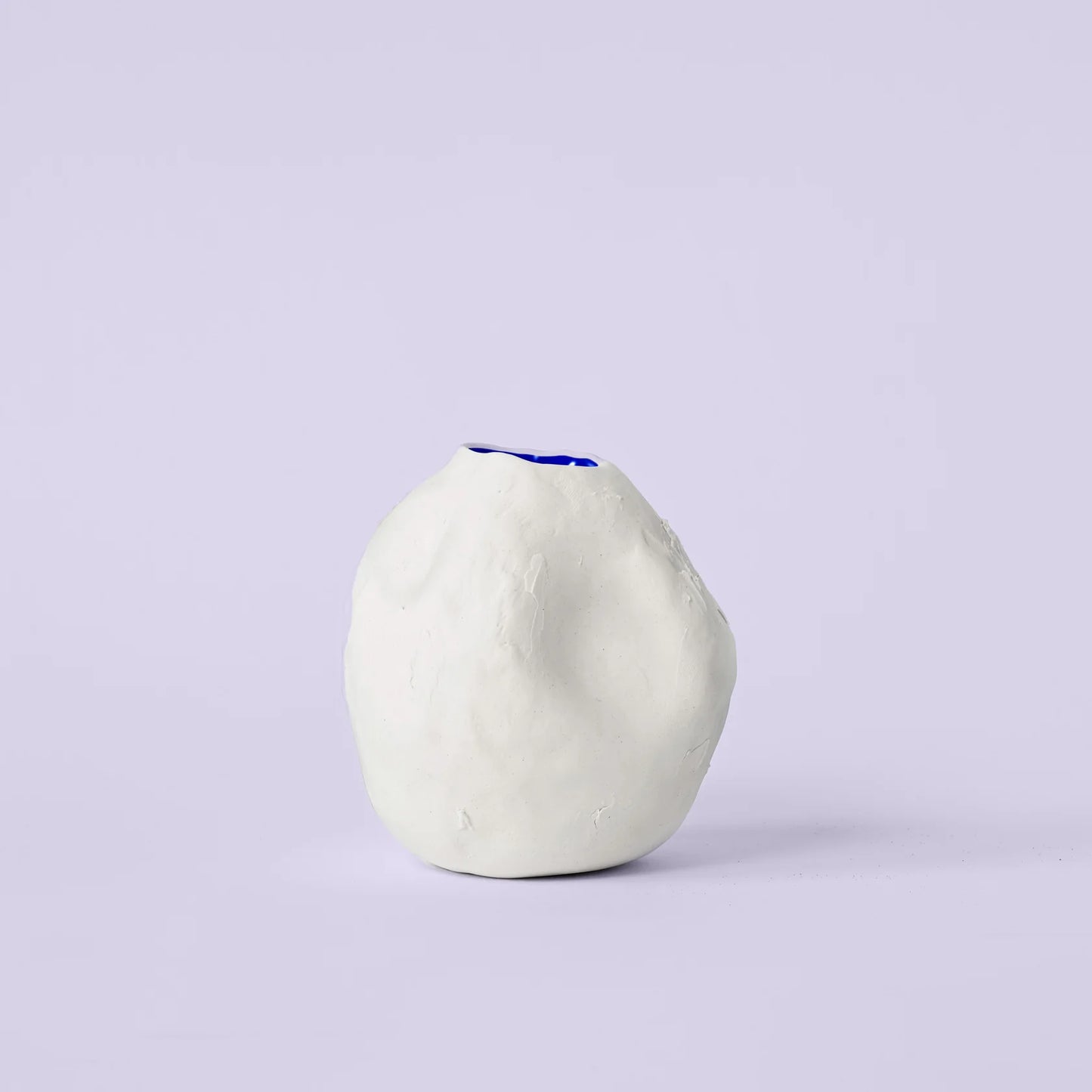 Vivee organic vase with blue interior