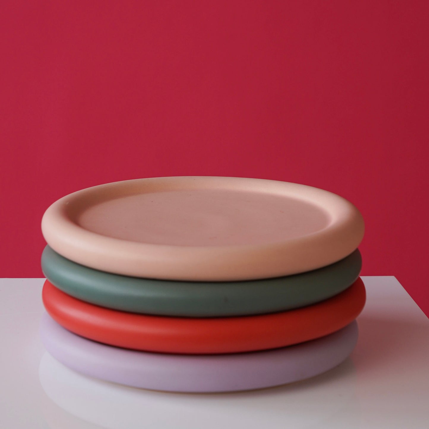 MOT ceramic pink plate