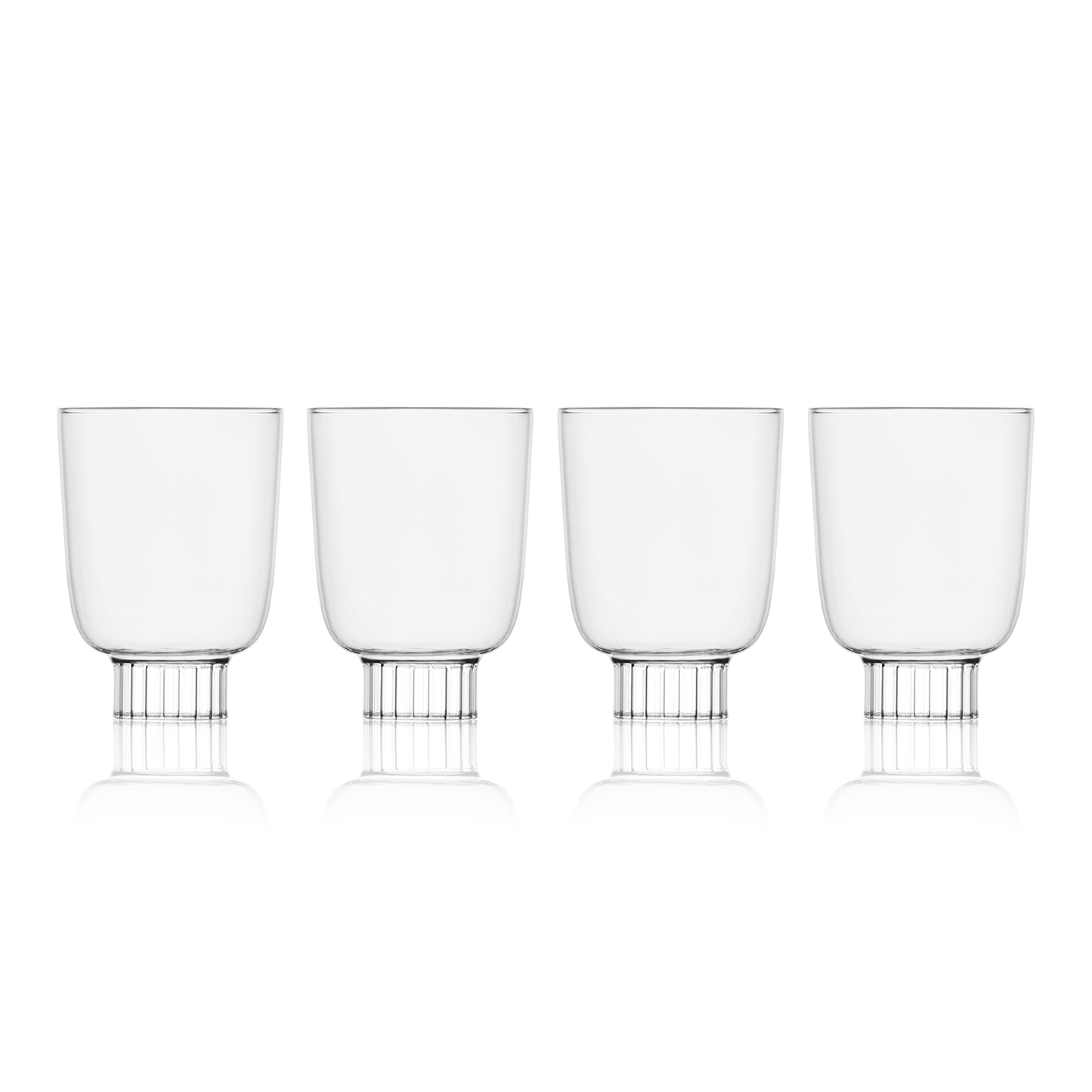 Romantic Stemless Wine Glasses Petite | Set of Four: Pink