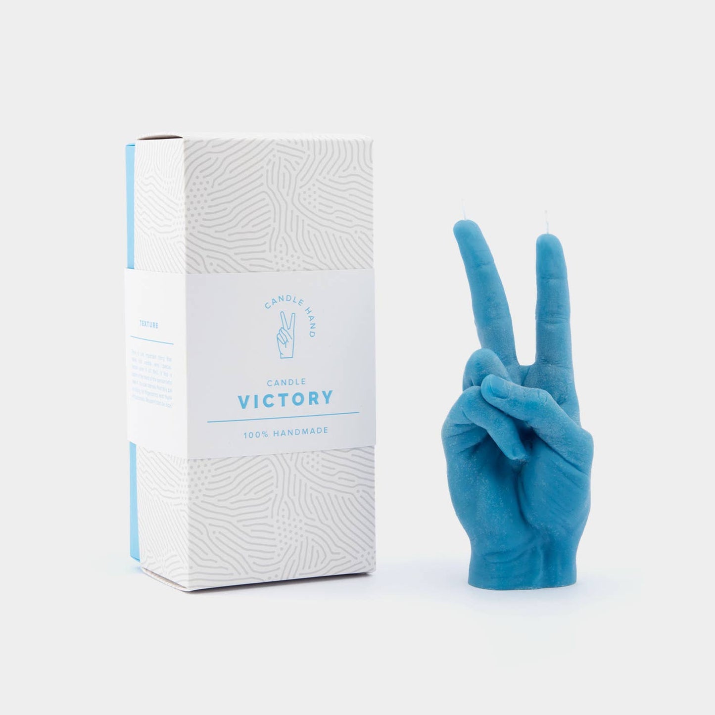 Original CandleHand "Peace" Candle - Lifesize & Full Detail: Blue