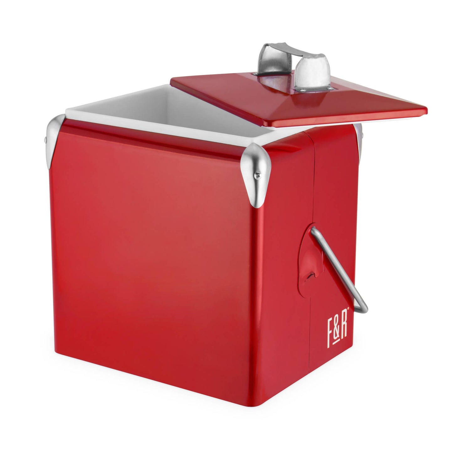 Red Vintage Metal Cooler