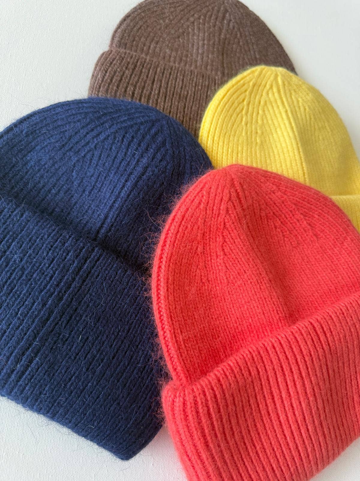 ROYAL ANGORA WOOL BEANIE - crystal brights: Crystal red