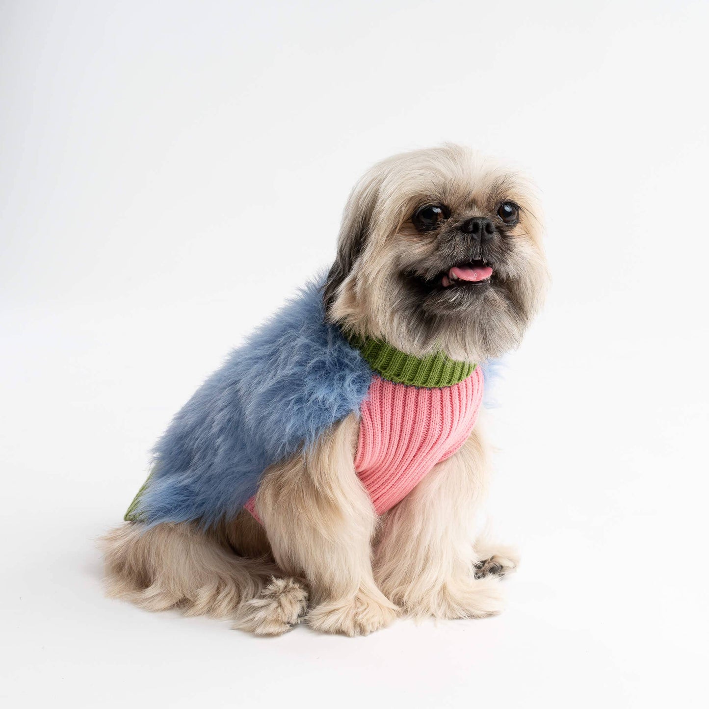 Faux Fur Dog Sweater: Poppy / S - 11-17 lbs