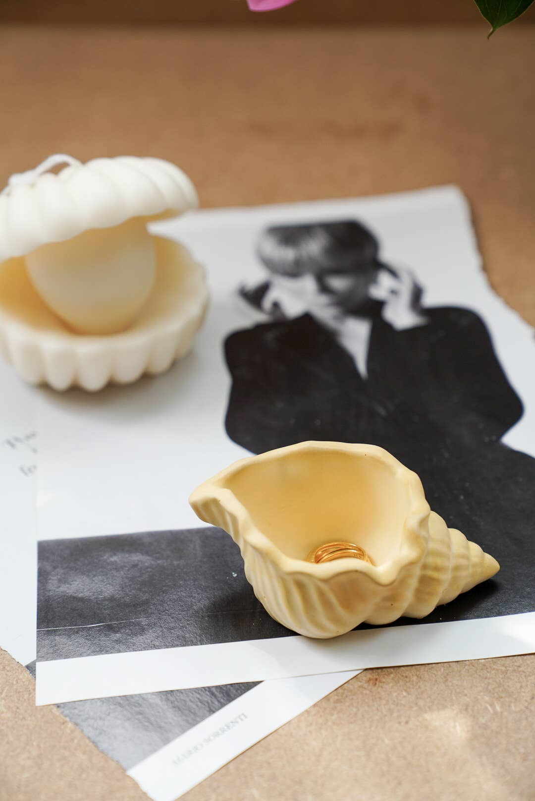 Shell Jewellery Dish, Ring Holder Spring & Summer Home Decor: Off White