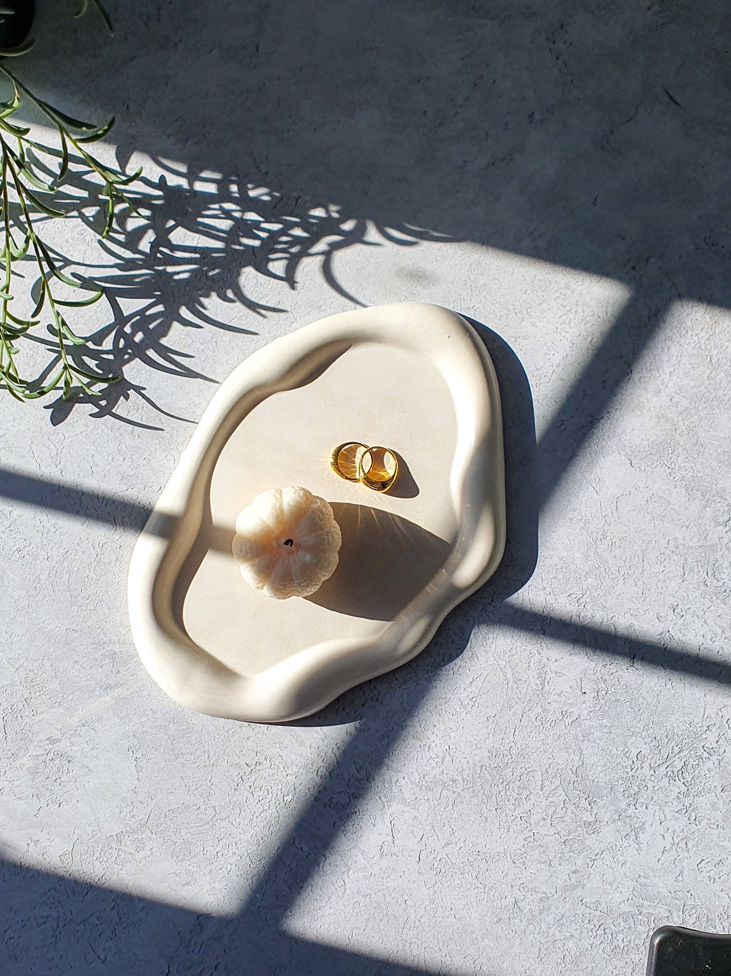 Irregular Cloudy Curvy Tray- Jewellery Holder - Home Decor: Terracotta