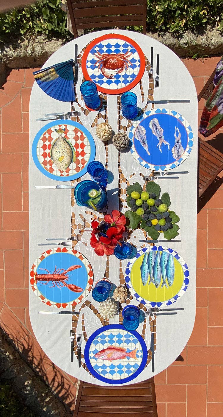 SEA Masonite Placemat - Sardines: Round
