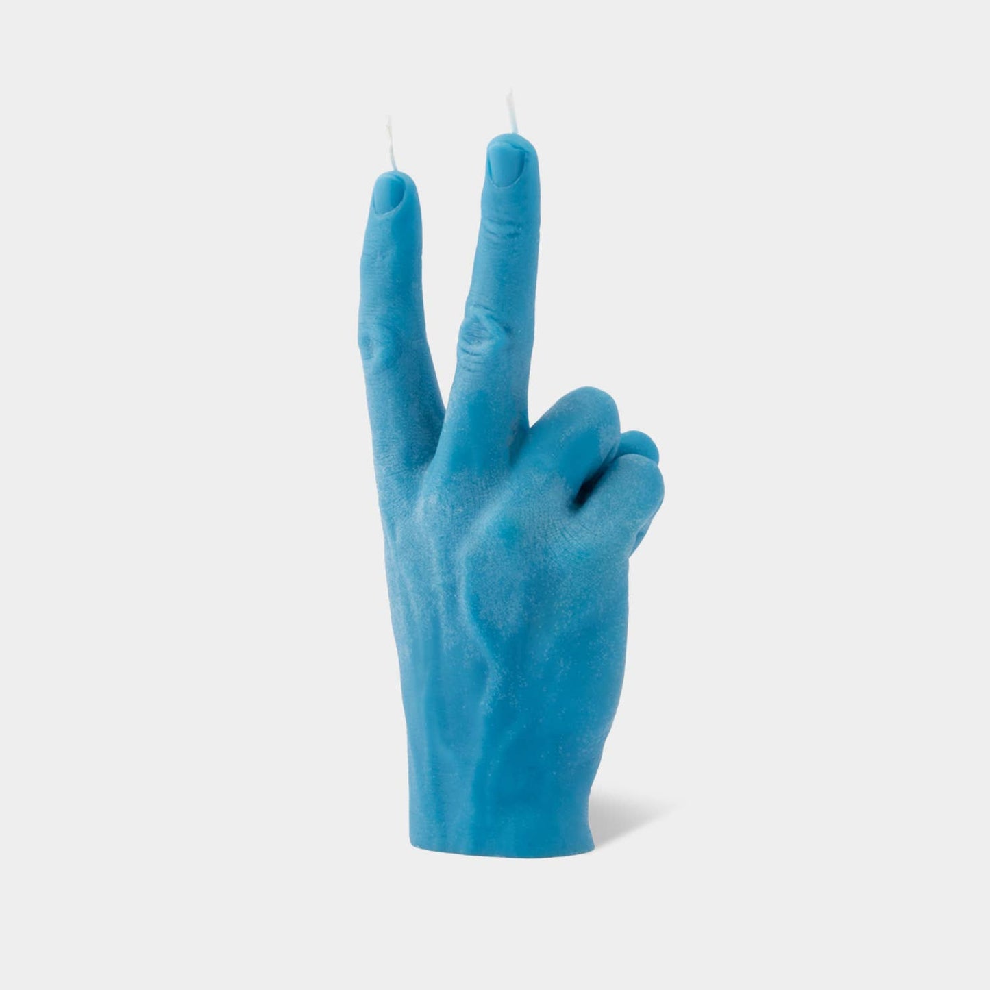 Original CandleHand "Peace" Candle - Lifesize & Full Detail: Blue