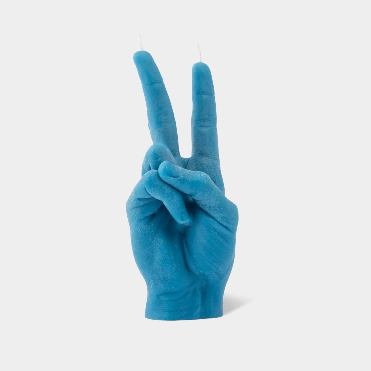 Original CandleHand "Peace" Candle - Lifesize & Full Detail: Blue