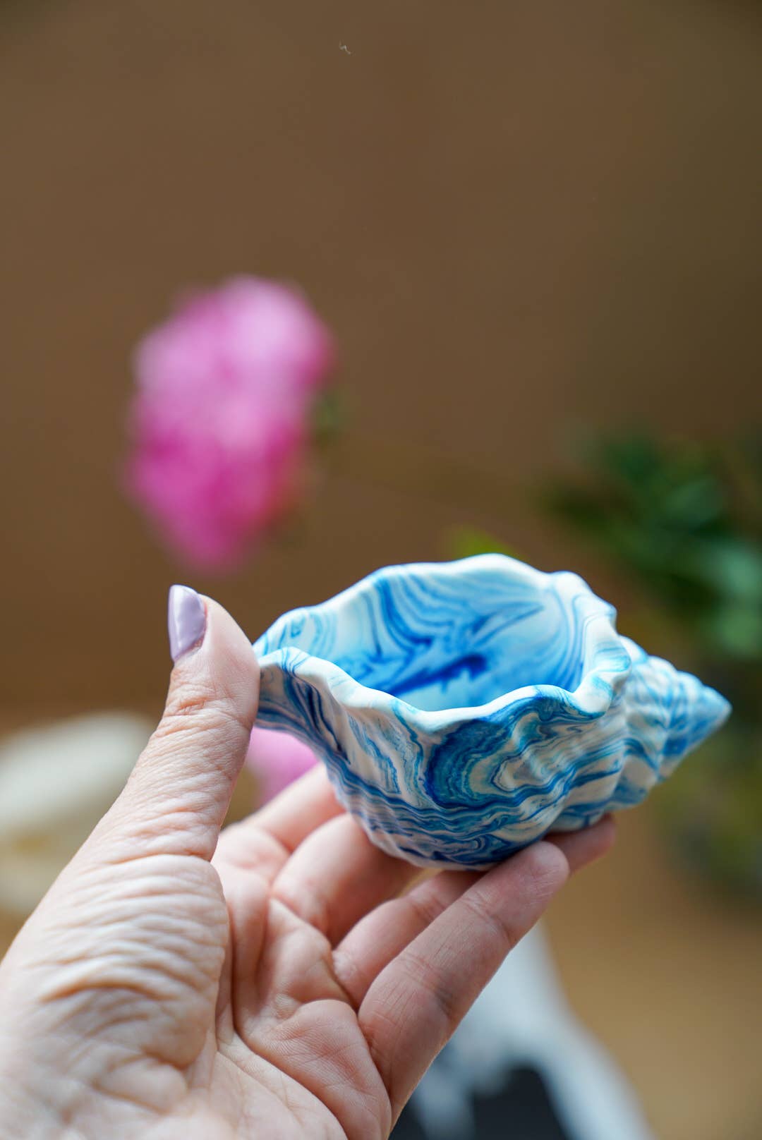 Shell Jewellery Dish, Ring Holder Spring & Summer Home Decor: Off White