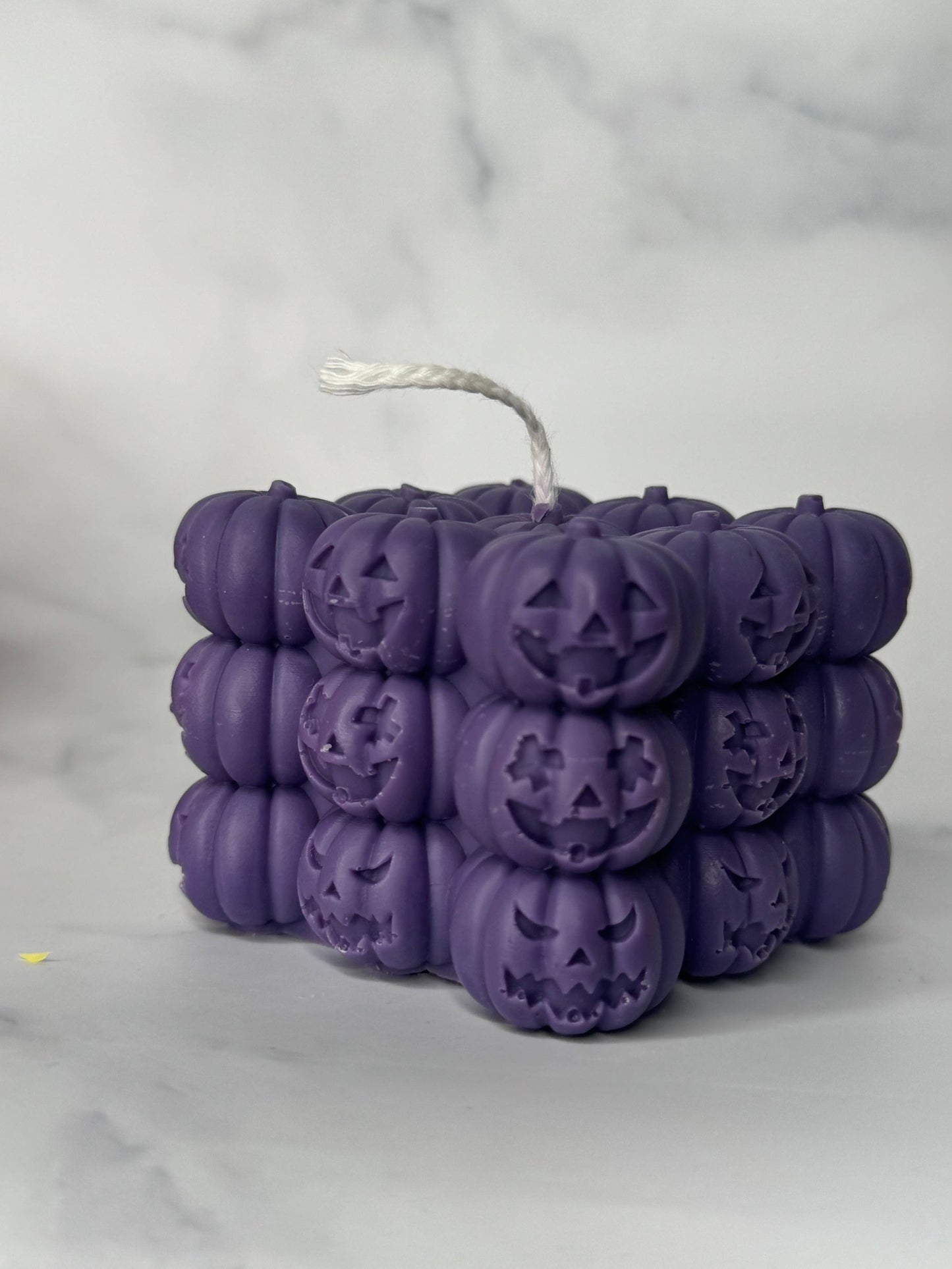 Pumpkin stack bubble candle: Orange / Cinna-Lit Cinnamon + Honey + Clove