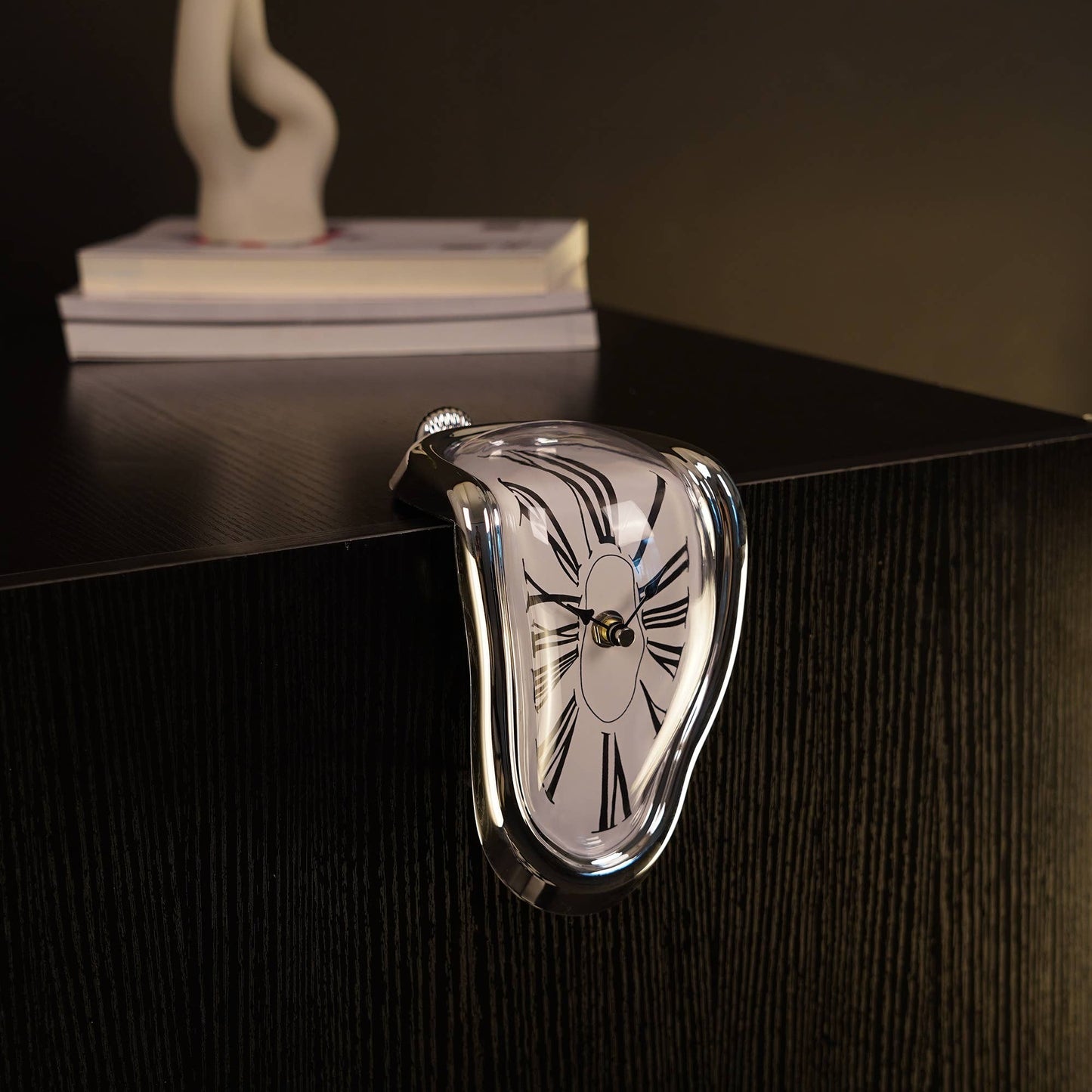 DALI MELTING CLOCK: Silver