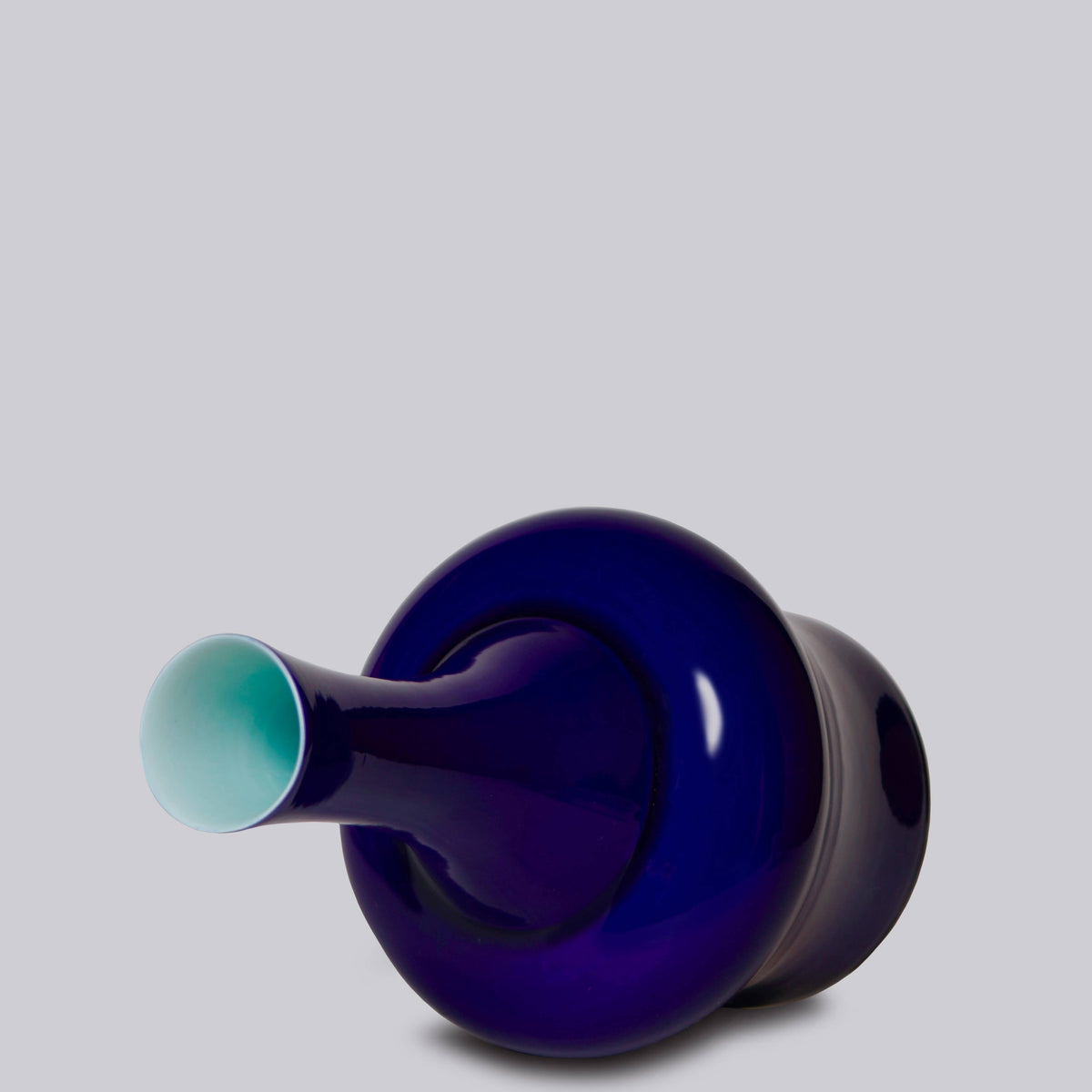 Large Glossy Indigo Porcelain Beauty Vase