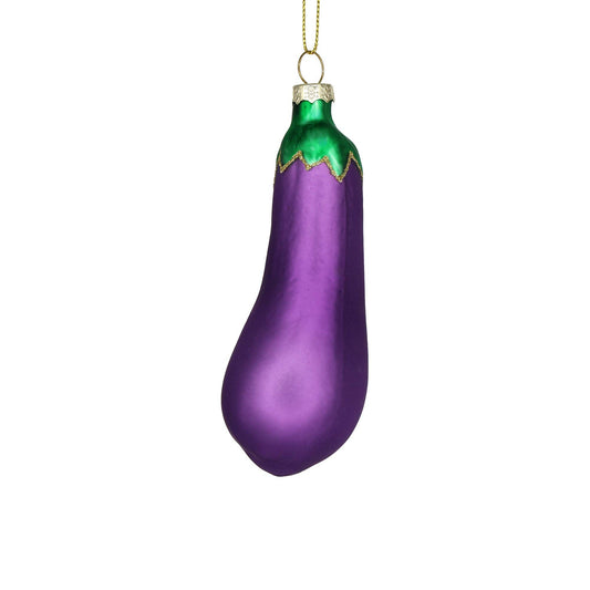 Eggplant, Retro Glass Decorative Handmade Christmas Ornament