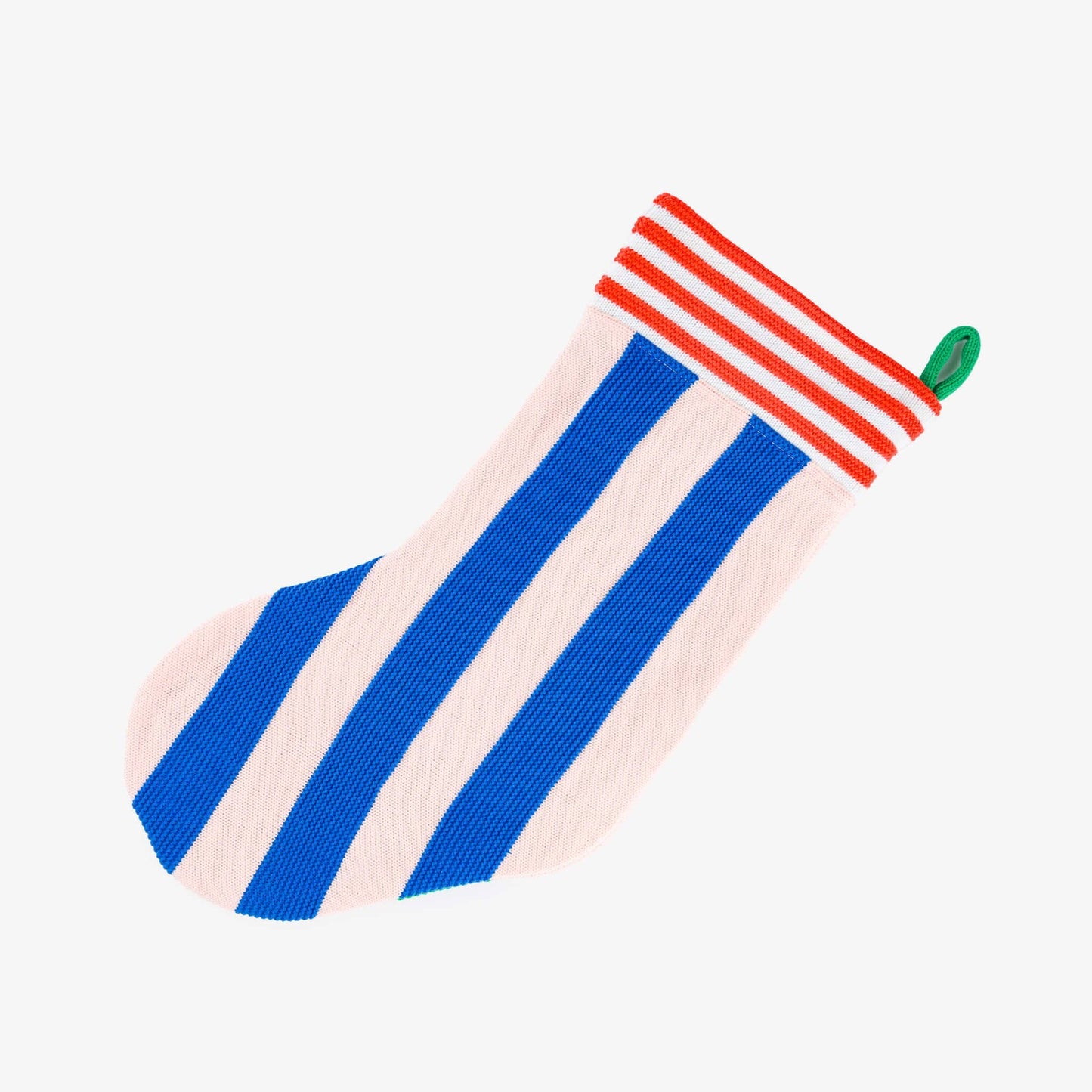 Super Stripe Holiday Stocking: Blue Blush
