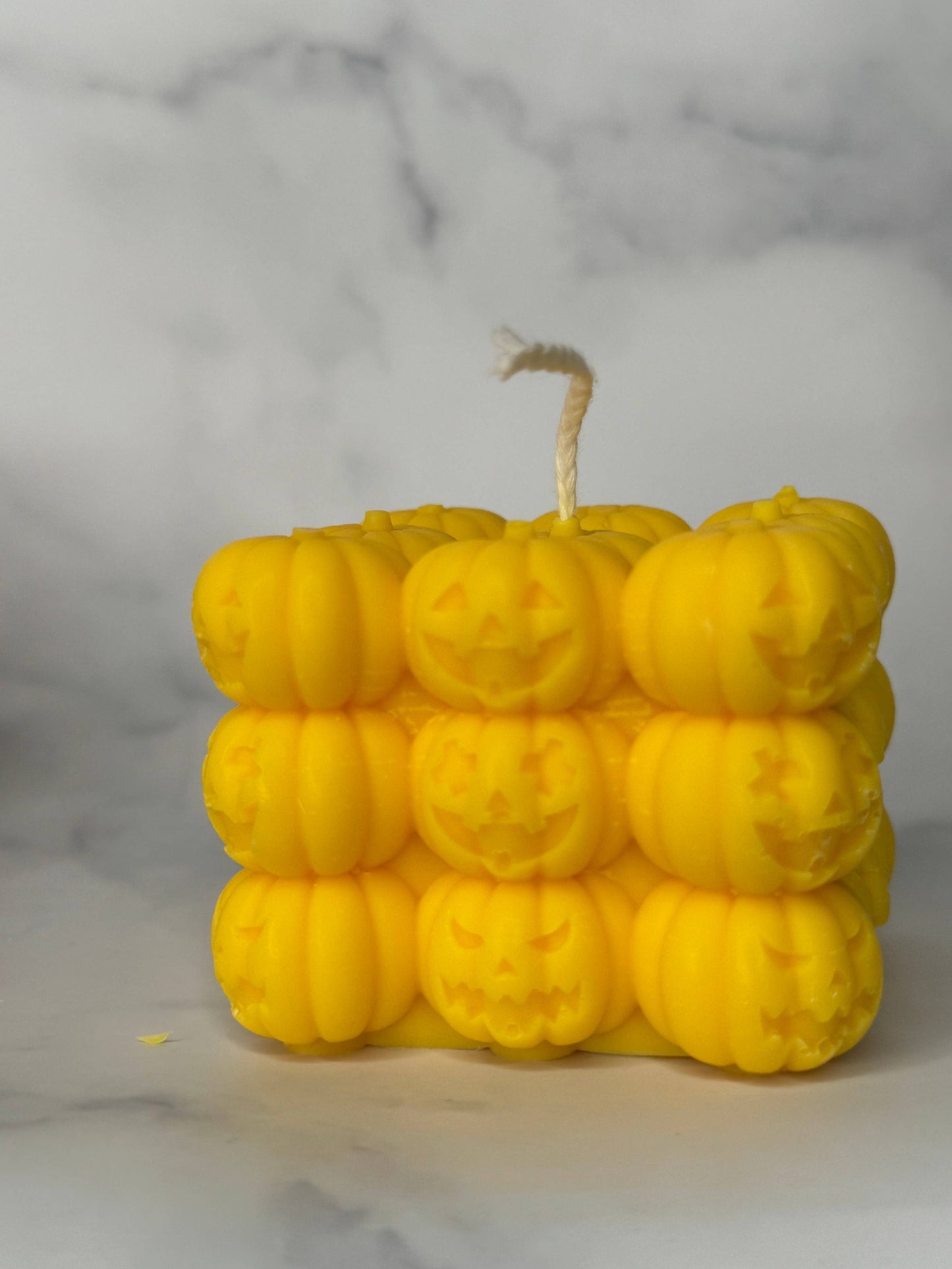 Pumpkin stack bubble candle: Orange / Cinna-Lit Cinnamon + Honey + Clove