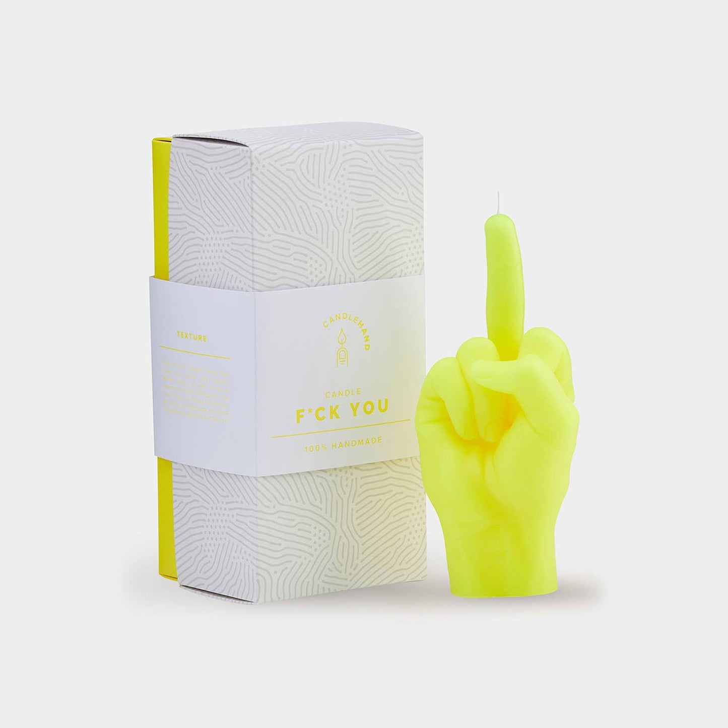 Original CandleHand F*ck You Candle - Lifesize & Full detail: Neon Orange