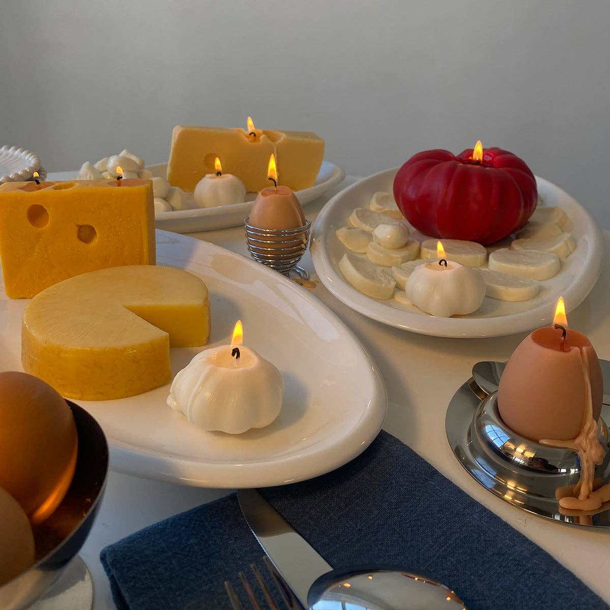 Swiss Cheese Candle: Yellow / Unscented (Natural Soy) / Single Cheese