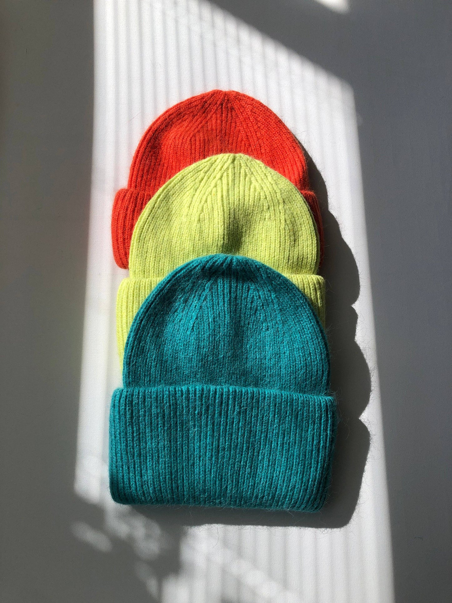 ROYAL ANGORA WOOL BEANIE - crystal brights: Royal blue