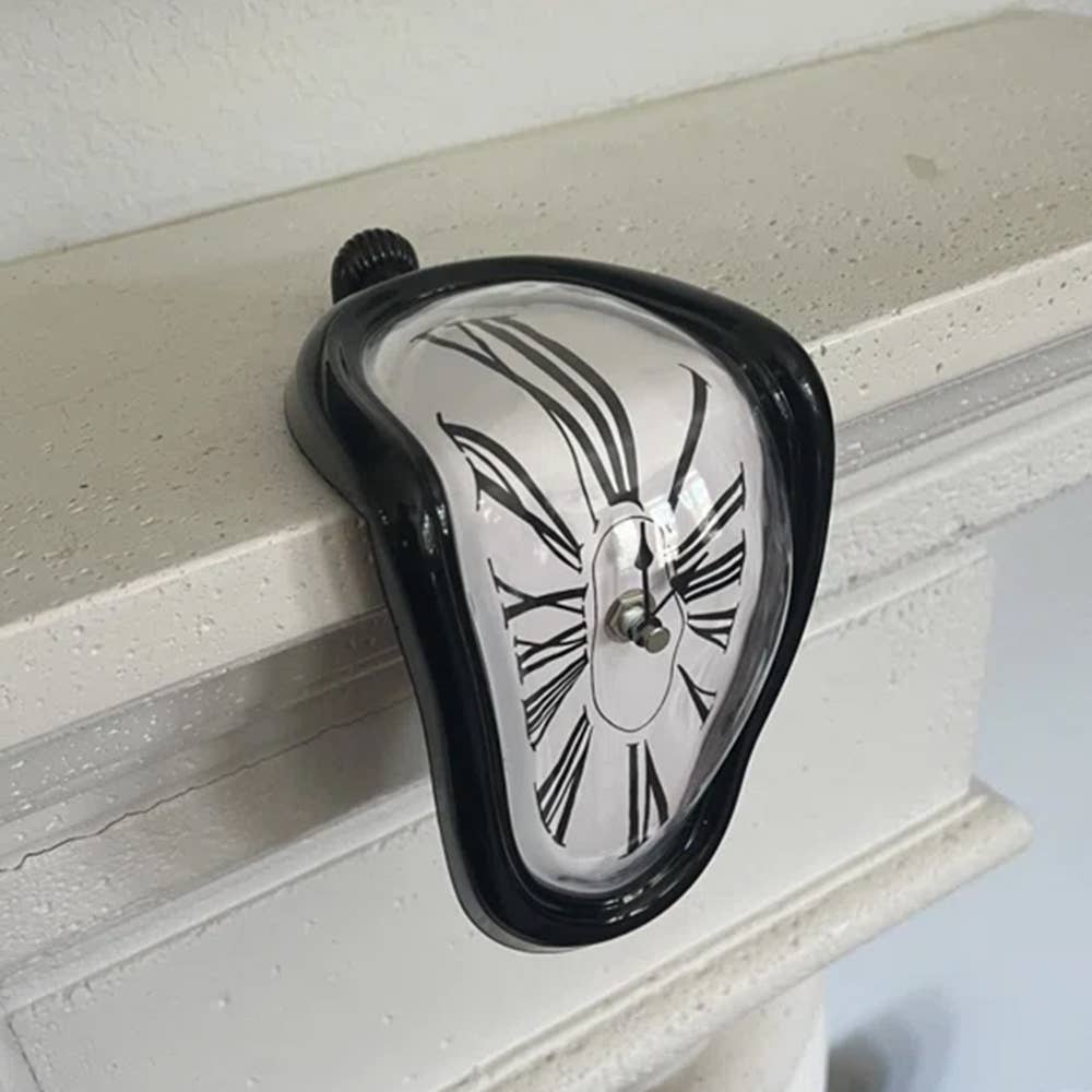 DALI MELTING CLOCK: Silver
