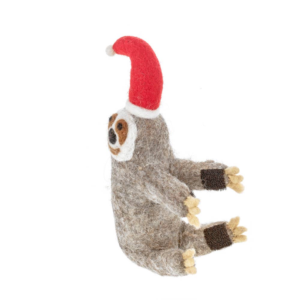 Handmade Felt Christmas Sloth Tree Topper Decoration