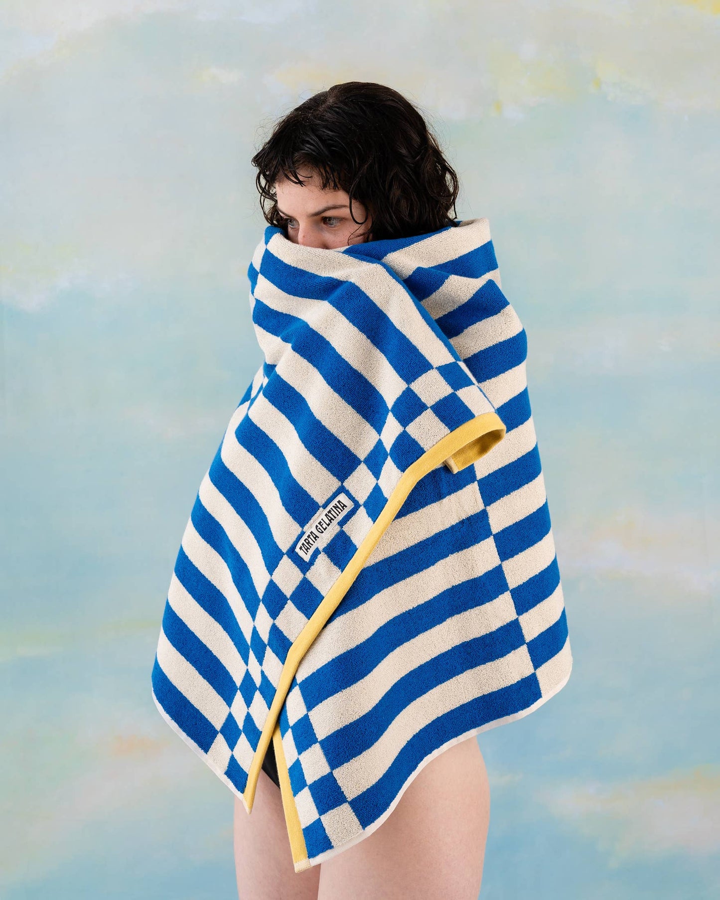 Clubhouse Stripe Towel: Blue / Hand Towel