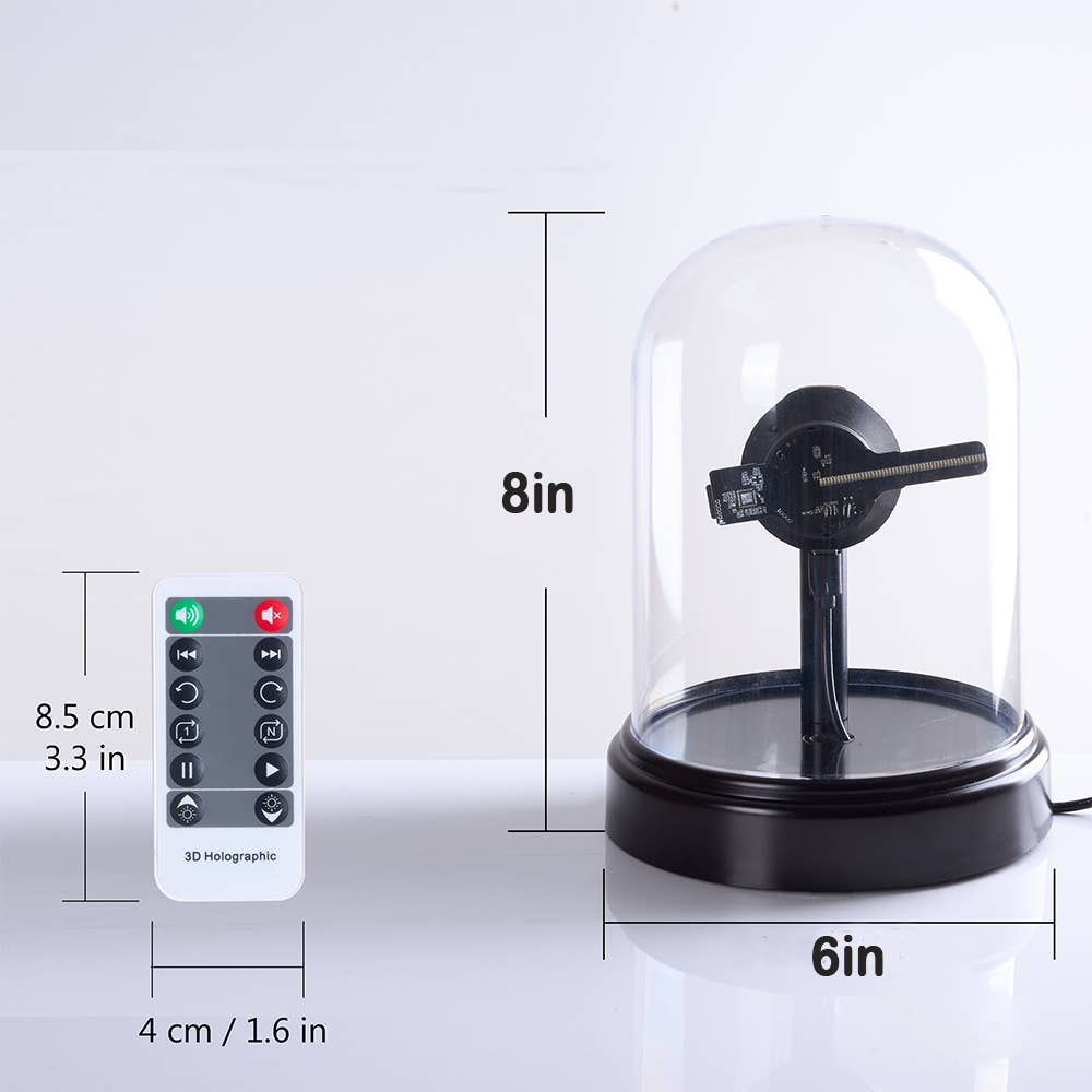3D Hologram Fan Projector LED Light Table Lamp with Cover