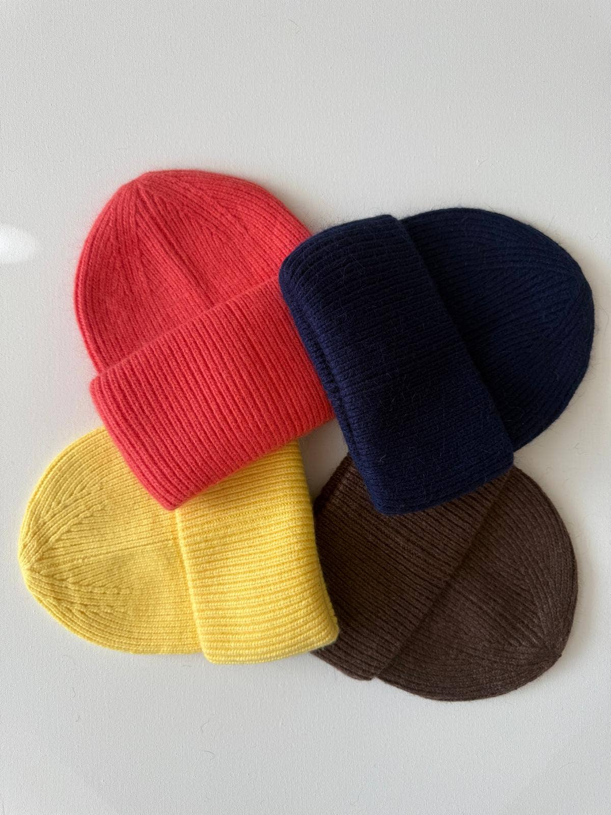 ROYAL ANGORA WOOL BEANIE - crystal brights: Royal blue