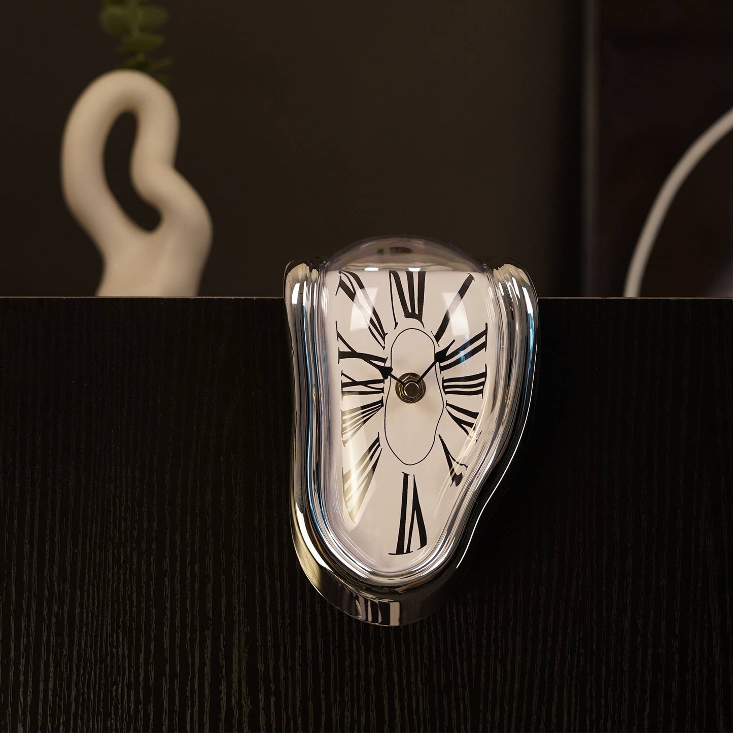 DALI MELTING CLOCK: Silver