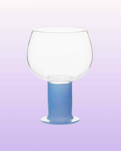 Handblown Chubby Coloured Wine Cocktail Glasses: Mint / Large