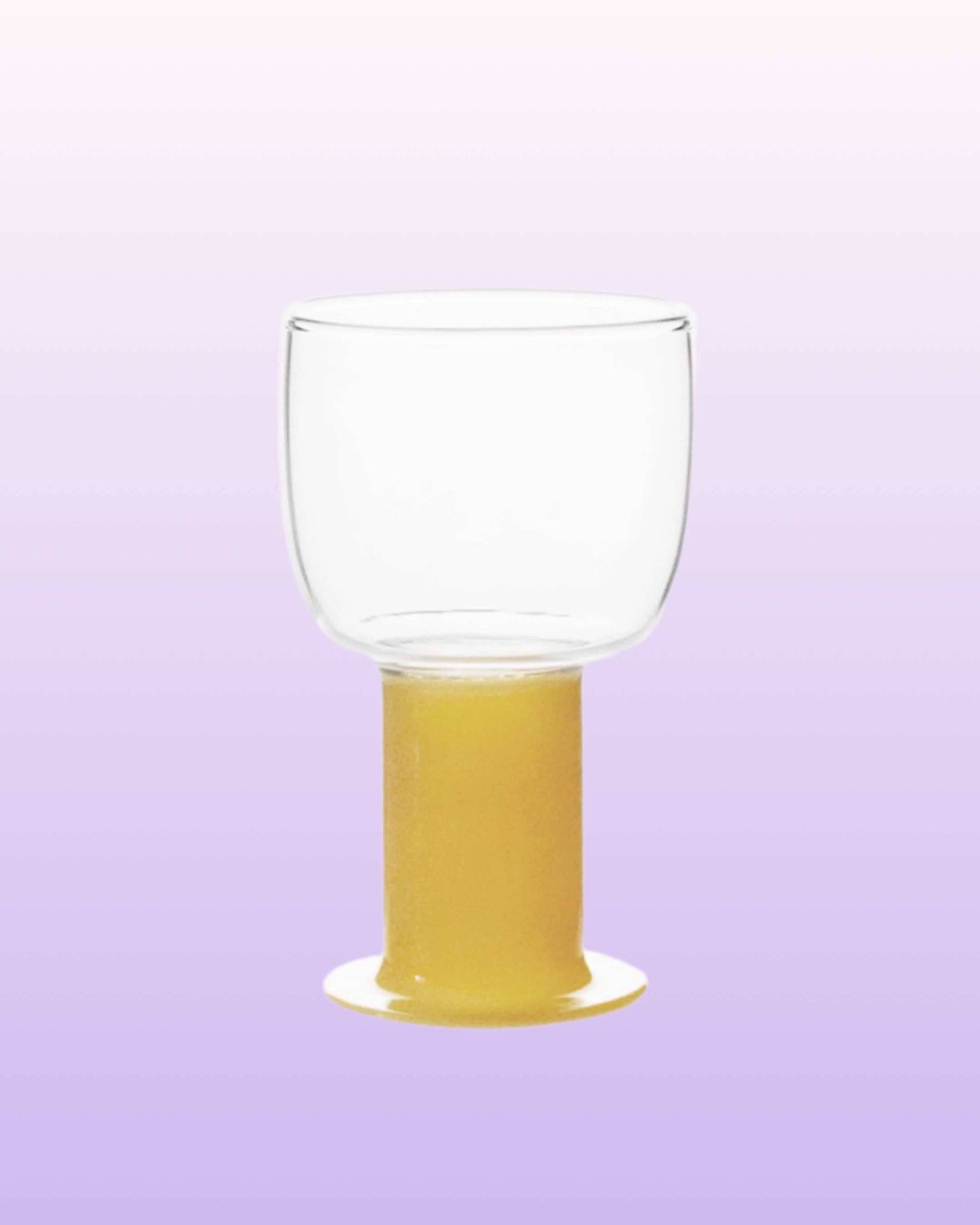 Handblown Chubby Coloured Wine Cocktail Glasses: Mango / Medium