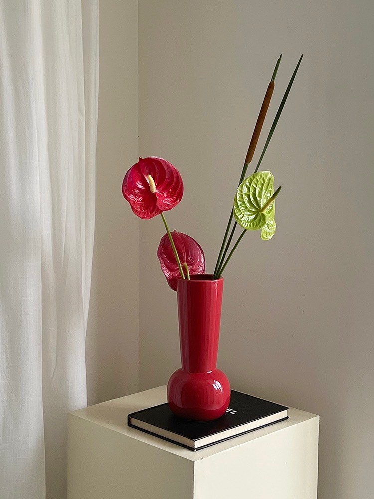 Bauhaus Style Retro Distressed Ceramic Vase