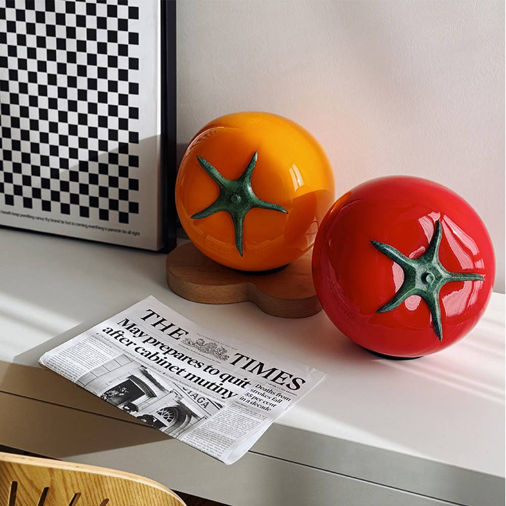 3 Color Dimmable Cute Table Lamp Night Light: Red