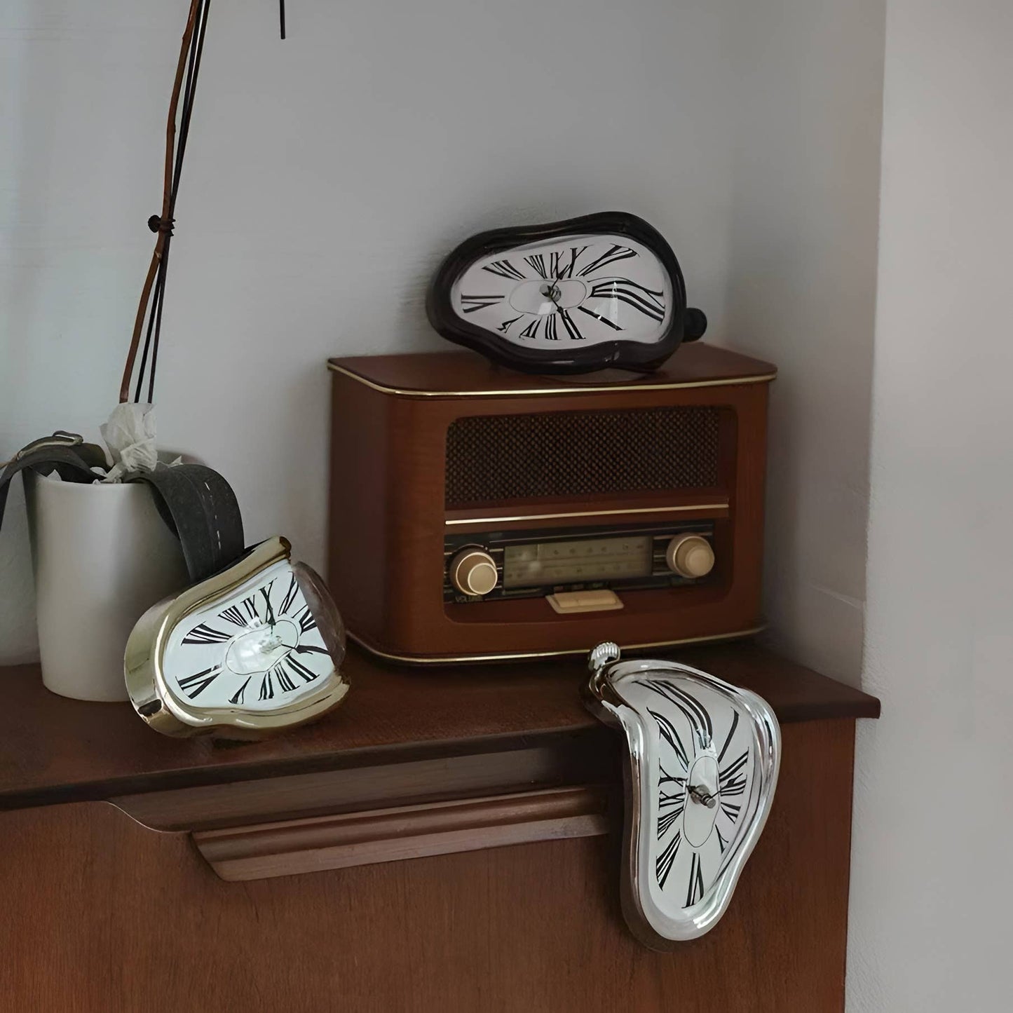 DALI MELTING CLOCK: Silver