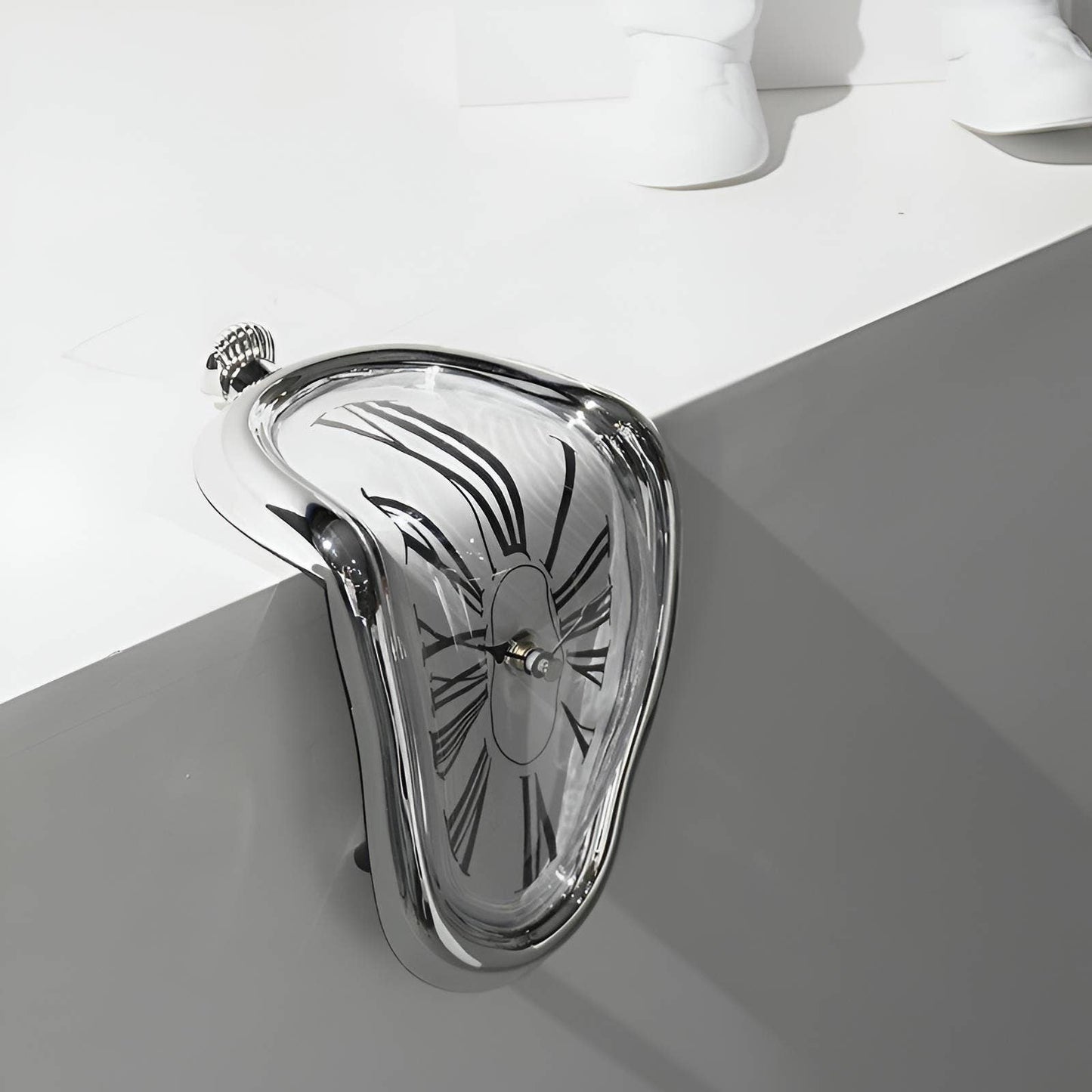 DALI MELTING CLOCK: Silver