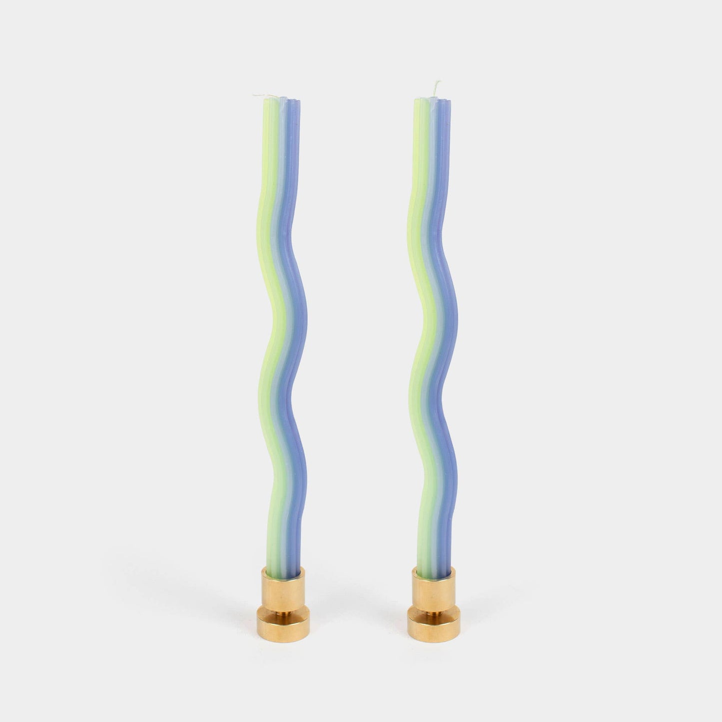 Wiggle Candles - Lav. & Green (2 Pack) - 11" Vibrant Tapers