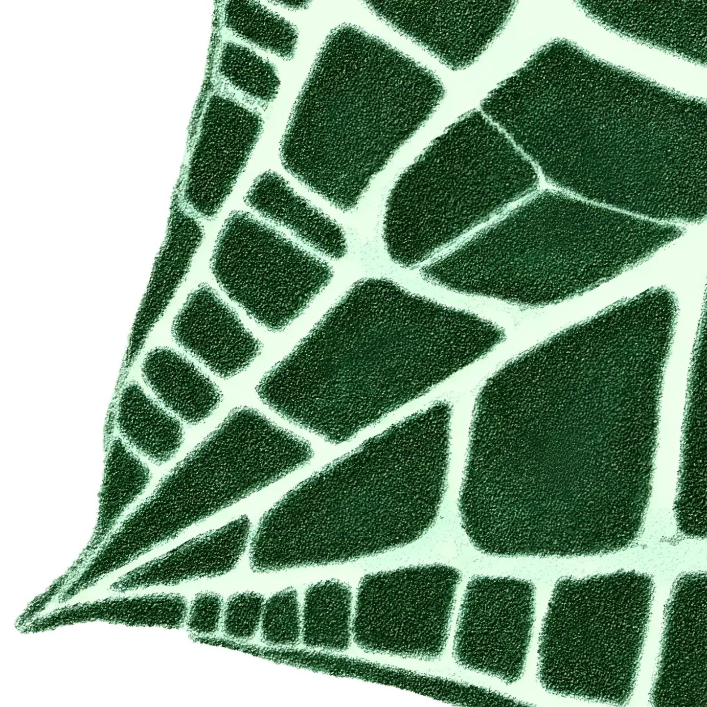 Elephant Ear Shaped Hand Tufted Wool Rug: 36" x 42"