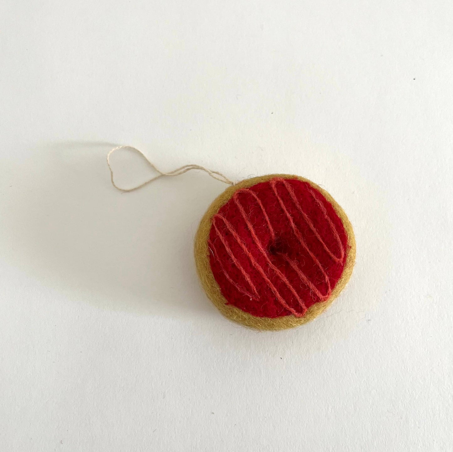 Strawberry Glazed Donut Ornament