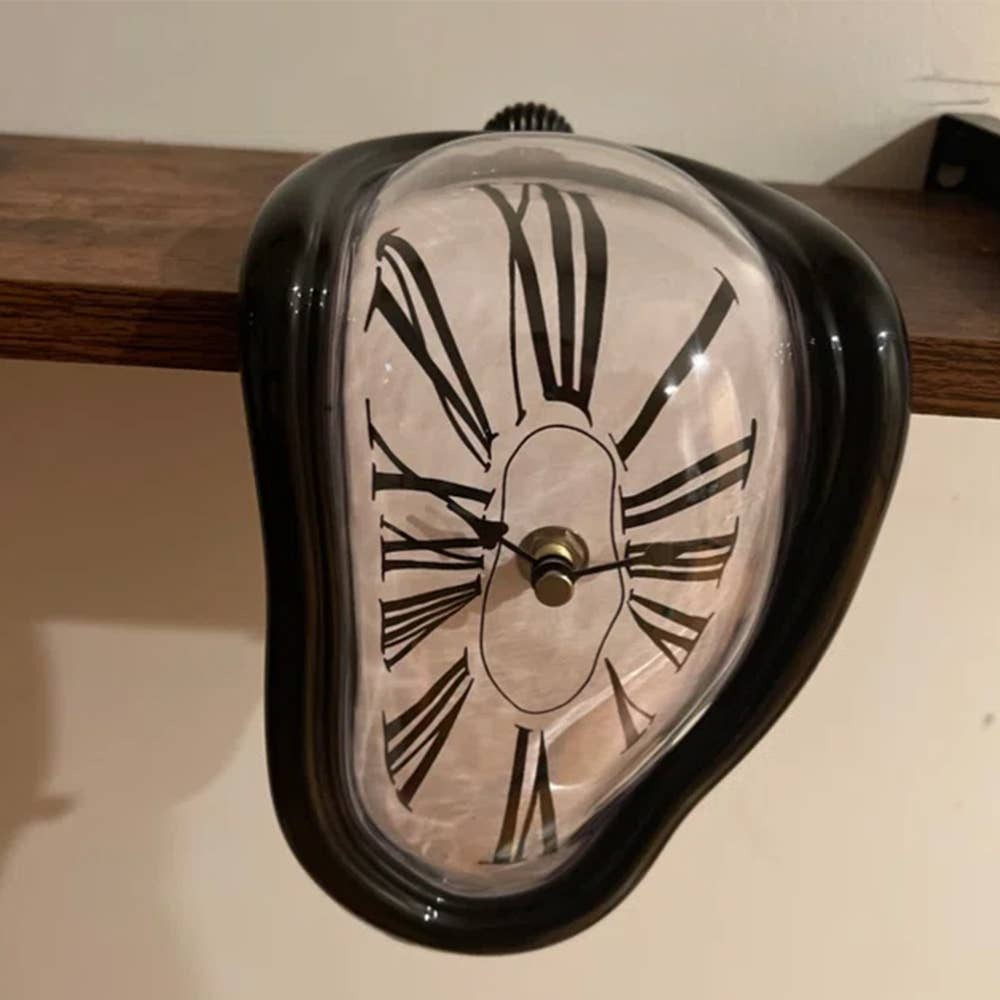 DALI MELTING CLOCK: Silver
