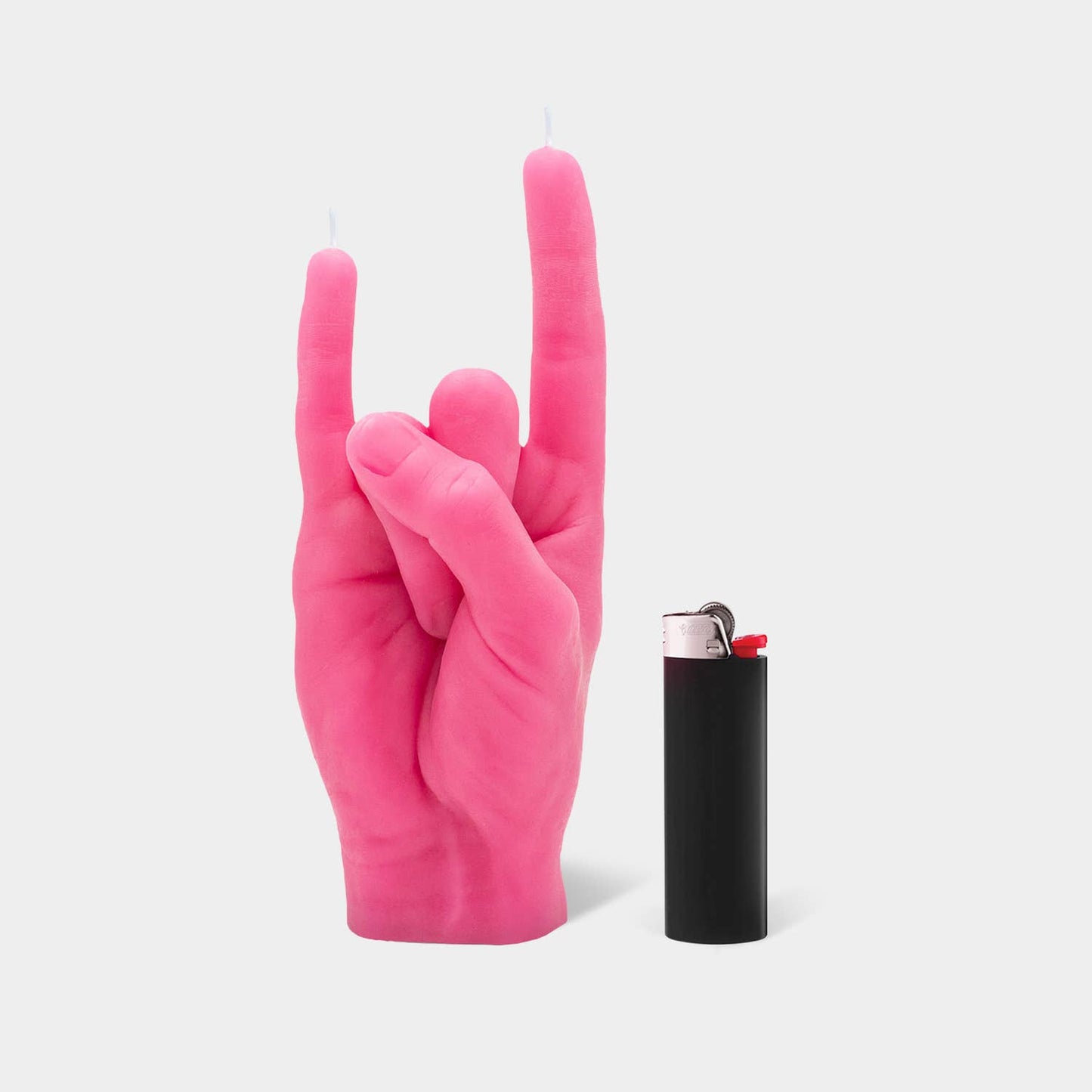Original CandleHand You Rock Candle - Lifesize & Full Detail: Pink