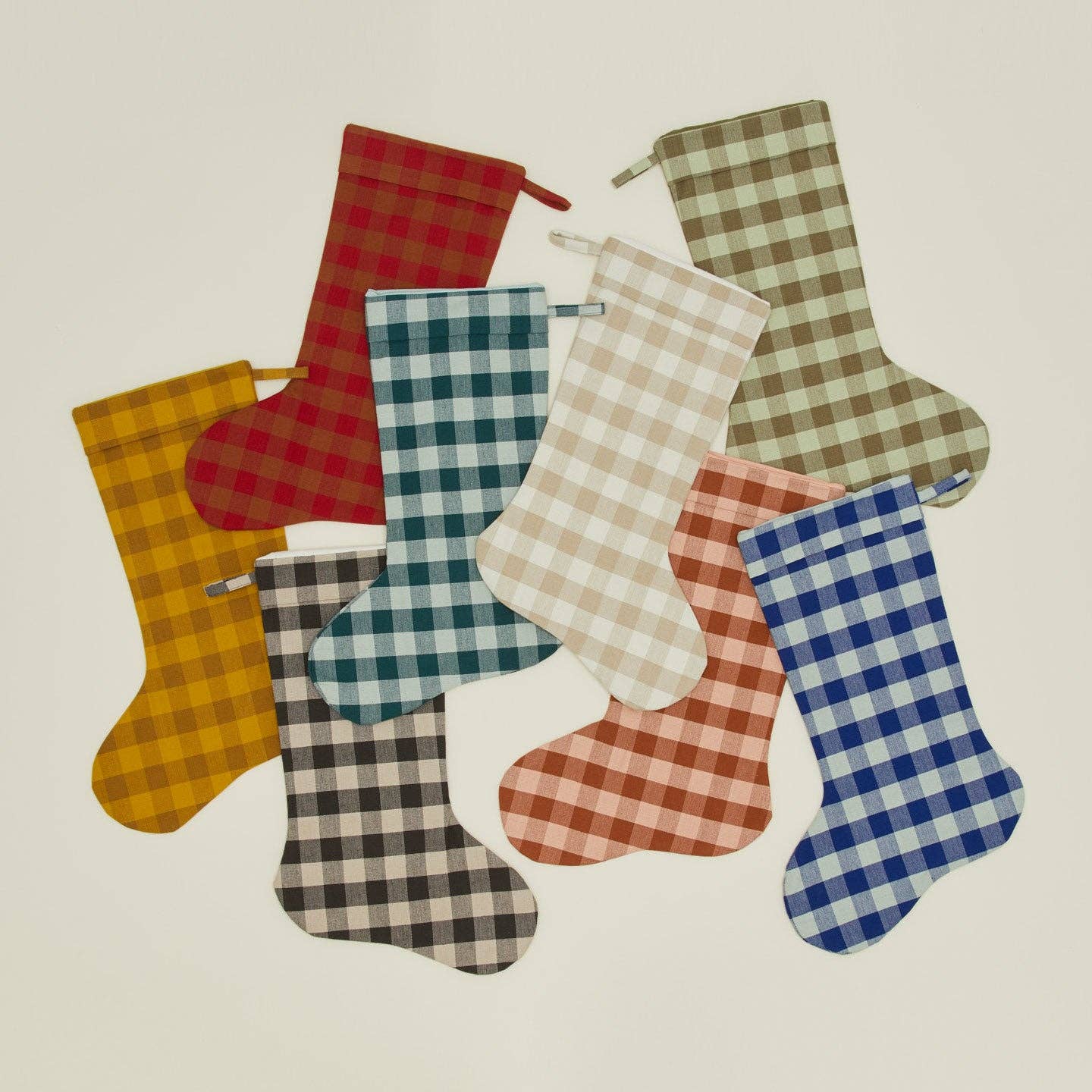 ESSENTIAL GINGHAM STOCKING - SKY/BLUE