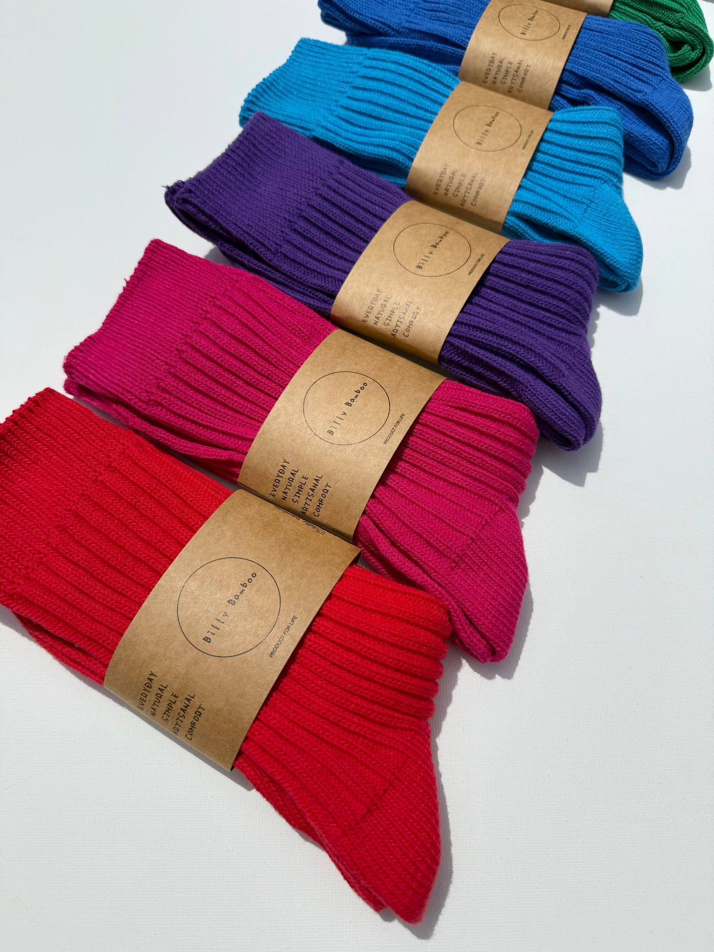 RIBBED COTTON HIGH SOCKS - Crystal bright: Red apple 🍎