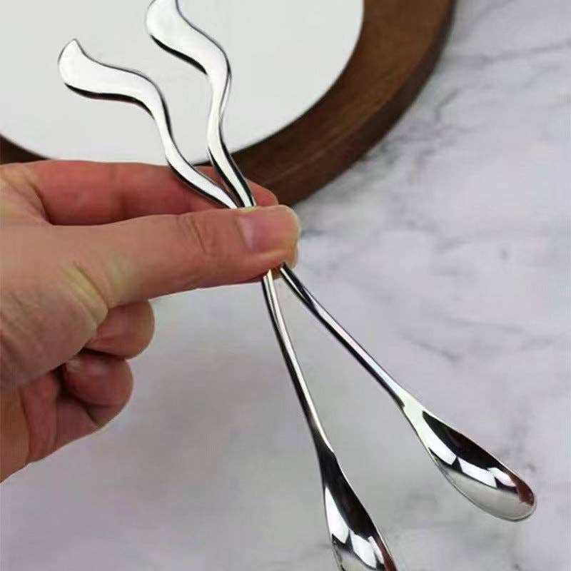 304 Stainless Steel Long Handle Stirring Spoon: Silver
