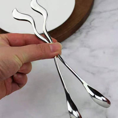 304 Stainless Steel Long Handle Stirring Spoon: Silver