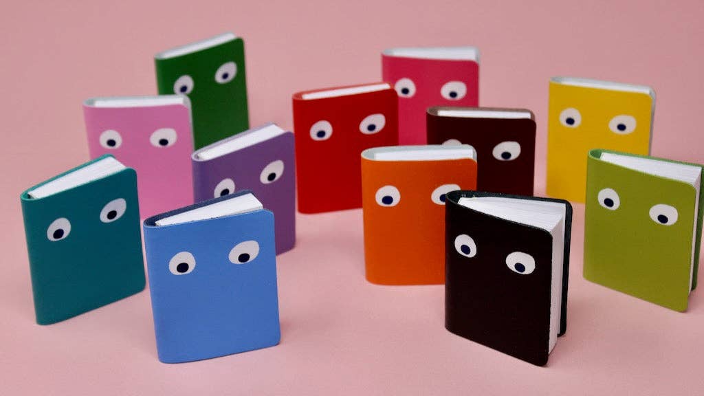 Googly Eye Mini Notebook: Red