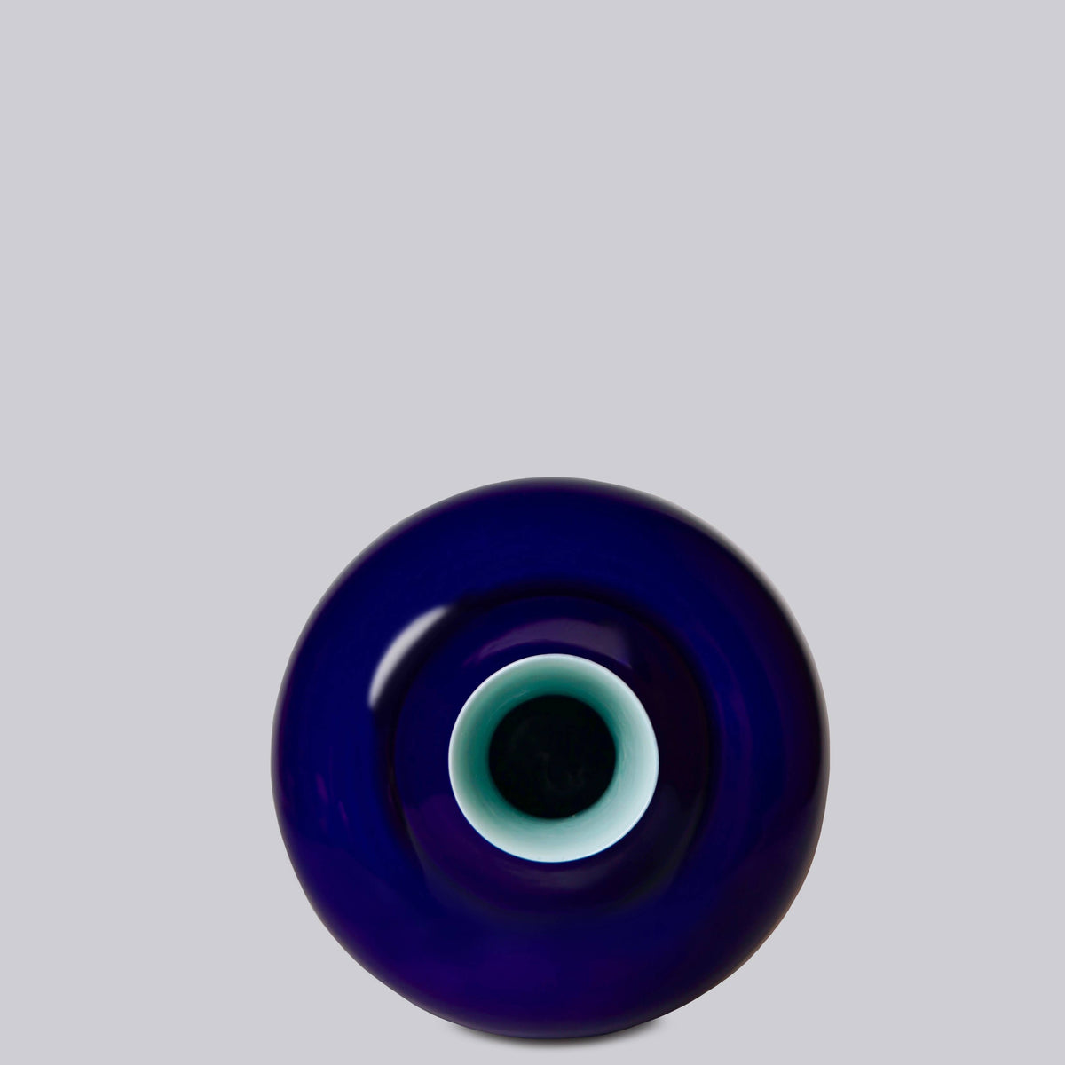 Large Glossy Indigo Porcelain Beauty Vase