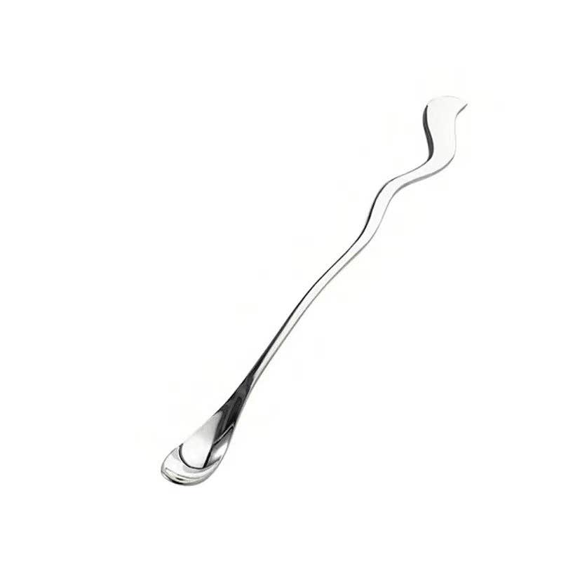 304 Stainless Steel Long Handle Stirring Spoon: Silver