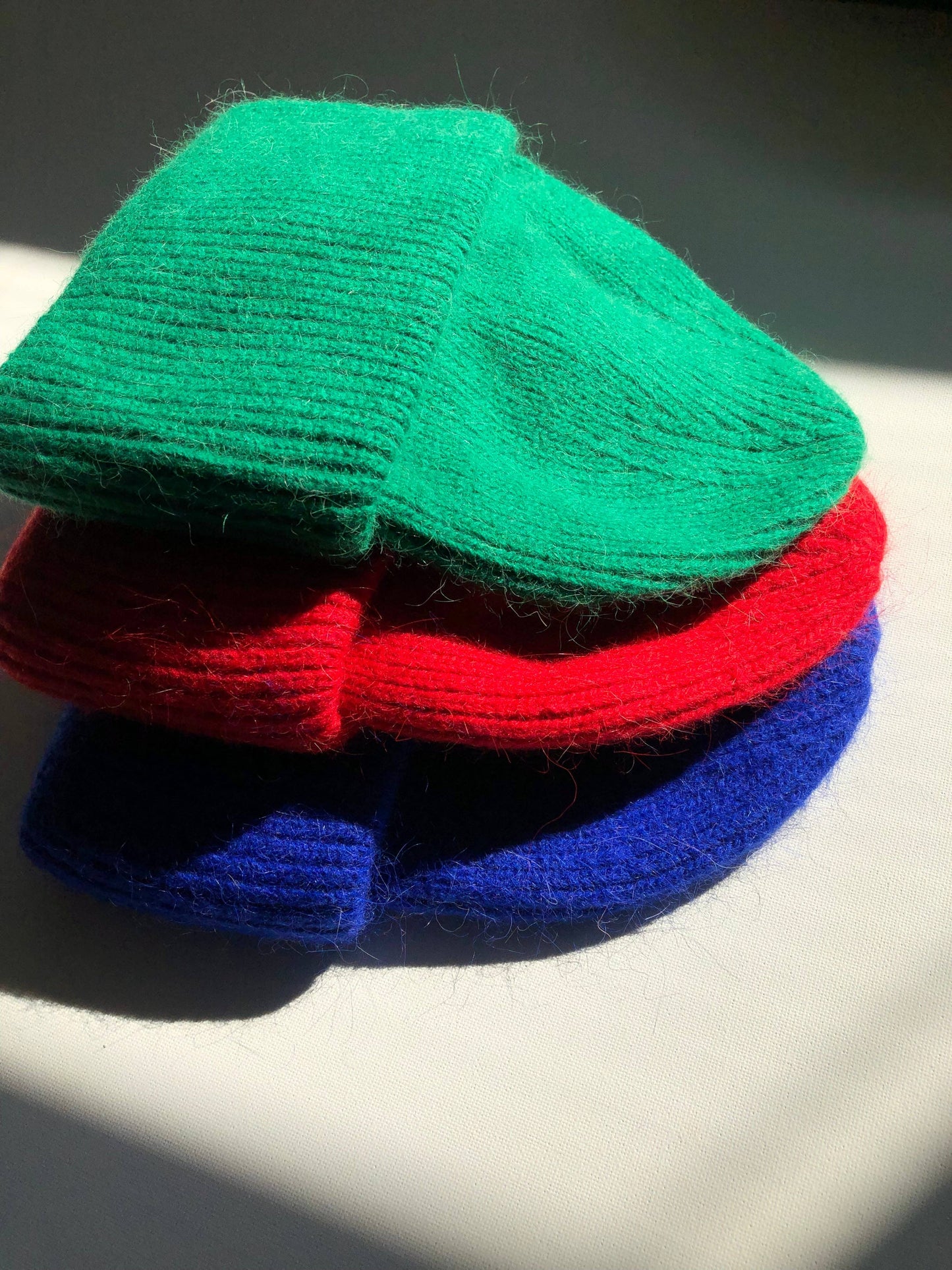 ROYAL ANGORA WOOL BEANIE - crystal brights: Crystal red