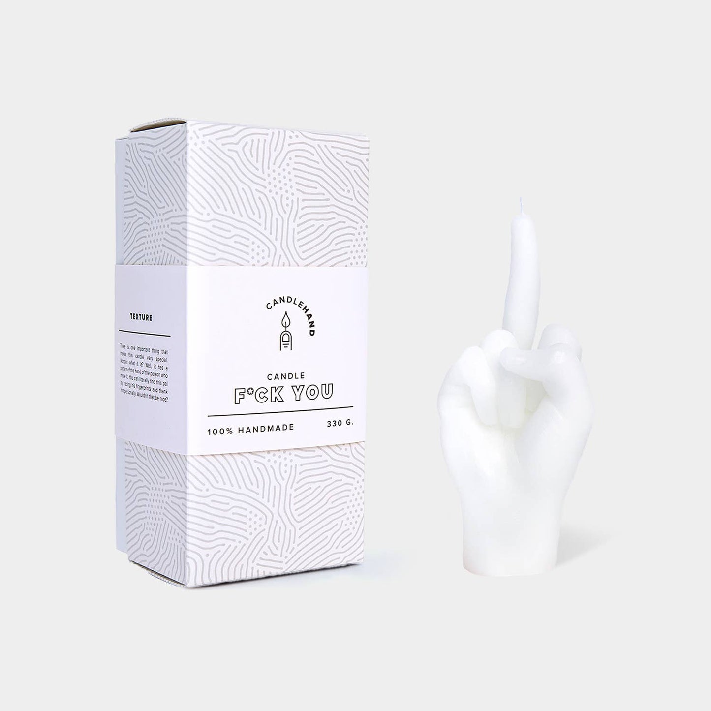 Original CandleHand F*ck You Candle - Lifesize & Full detail: Neon Orange