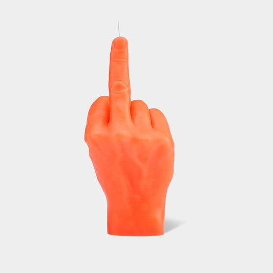 Original CandleHand F*ck You Candle - Lifesize & Full detail: Neon Orange